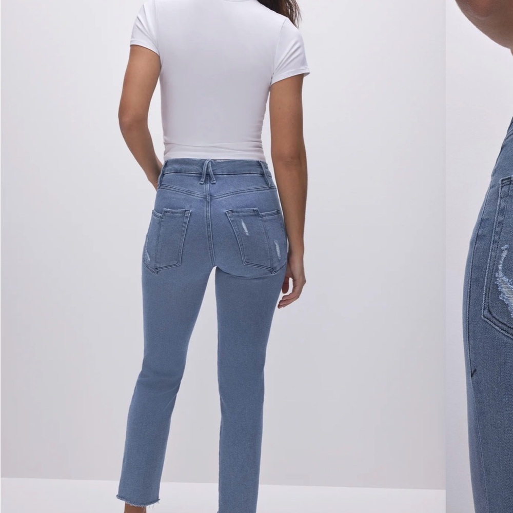 Good American High Rise Blue Jeans - Picture 2 of 6